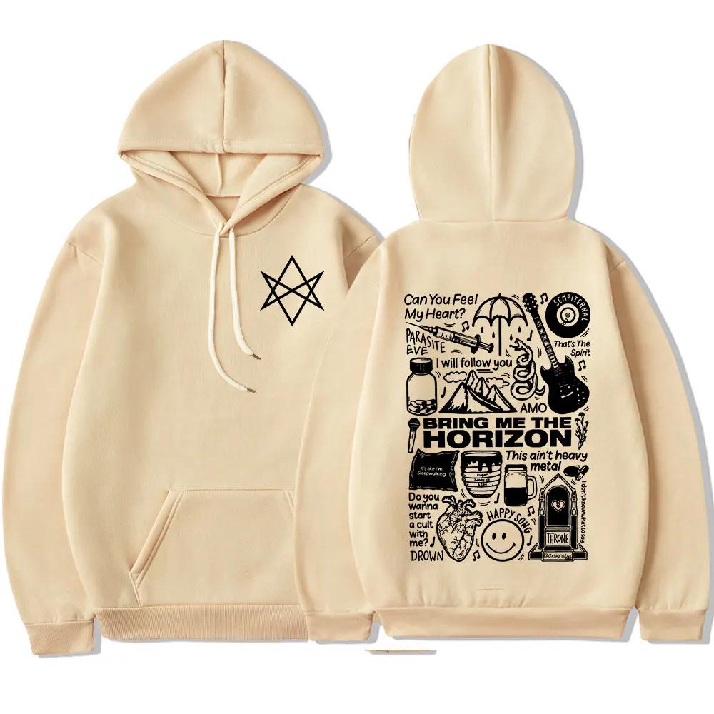 Принеси мне Худи Bring Me The Horizon BMTH худи для хэви-метал рок-группы мужская ретро худи с длинным рукавом