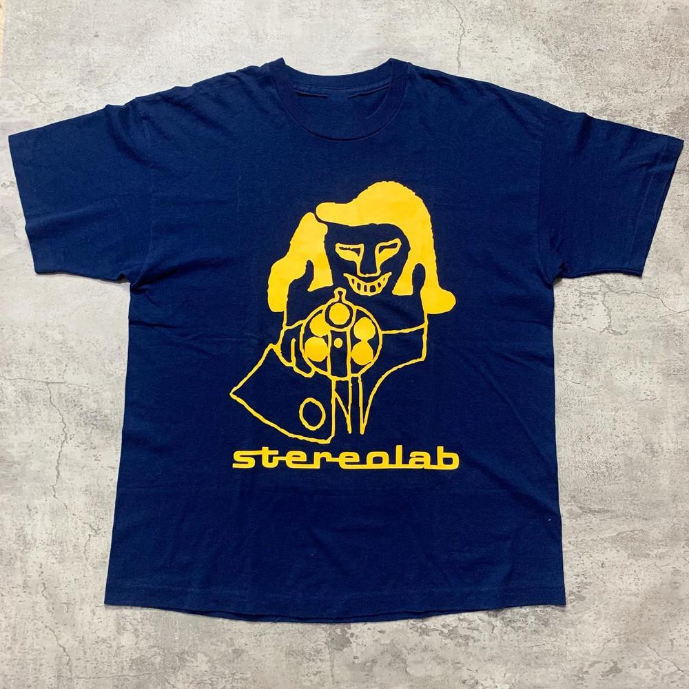 Коллекция Stereolab Футболка с коротким рукавом Темно-синий Черный Все размеры OM521 Унисекс Футболка