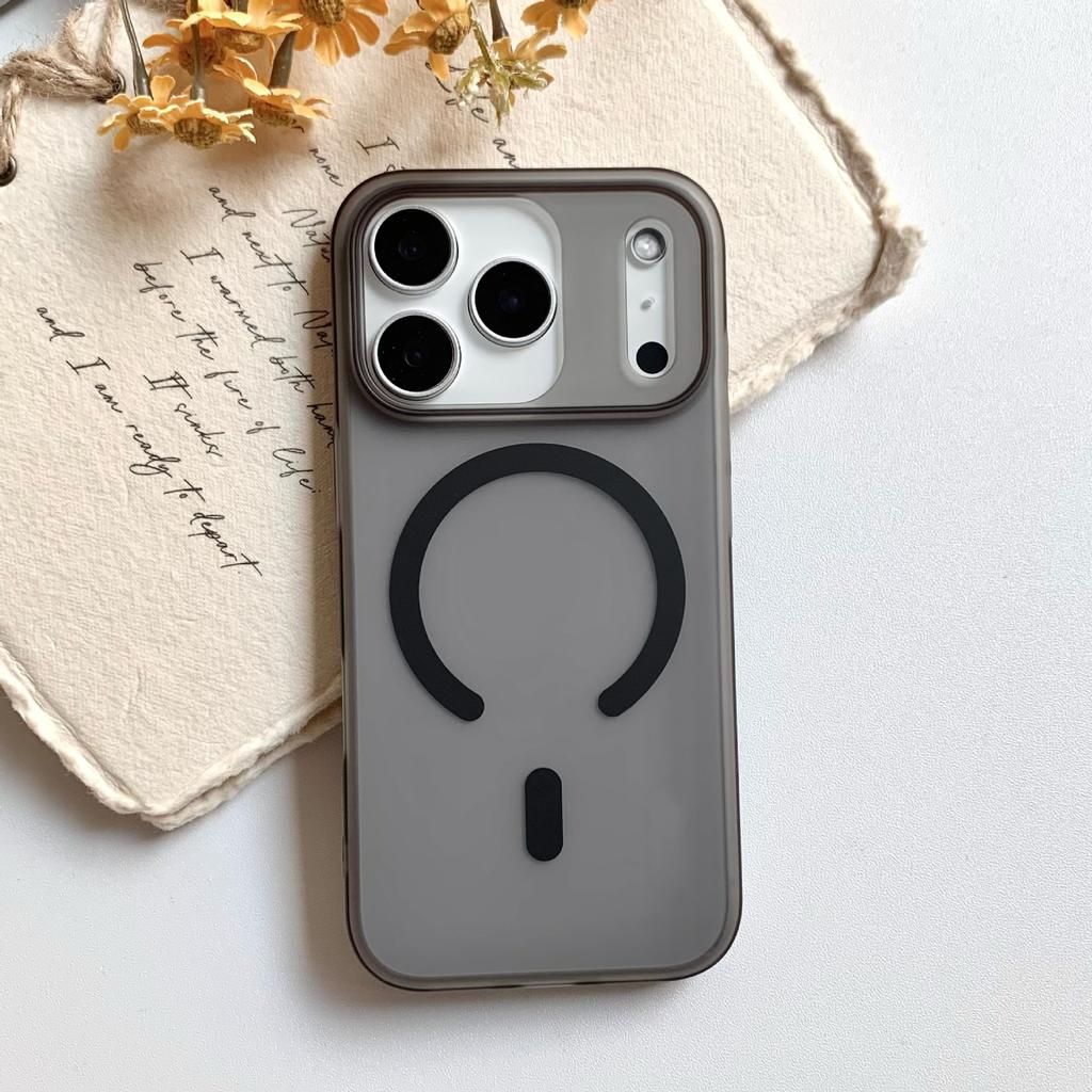 Applicable To IPhone 17 Promax Mobile Phone Case Apple 16 Transparent Ice Fog Matte Magnetic Suction 15 Semen Hole Protection Case