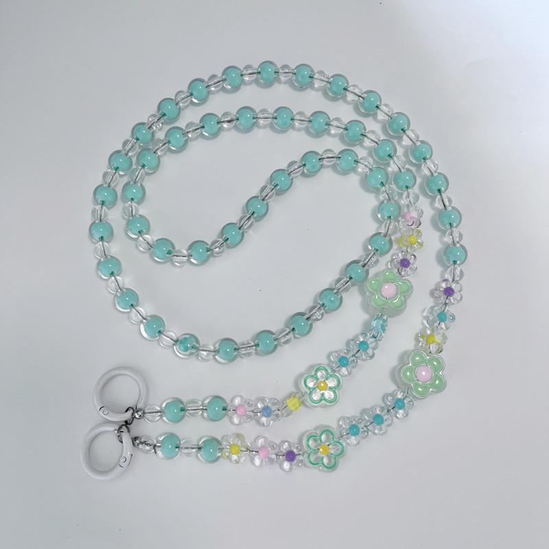 1.2-meter Mobile Phone Lanyard Long Crossbody Can Carry Small Flower Bead Pendant Phone Case Bag Universal 1