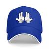 Mickey Mouse Hands Logo Black Baseball Cap Classic Design Adjustable Fit Unisex Streetwear Style Fashion Accessory