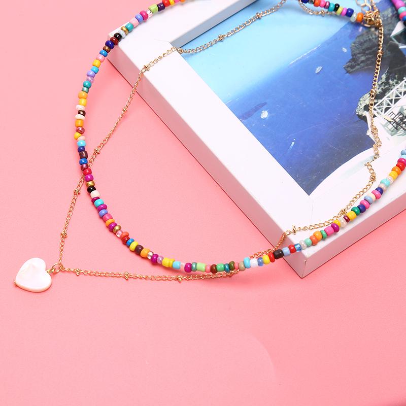 Богемные женские разноцветные бусины ручной работы ожерелья с любовью ювелирные изделия подарок