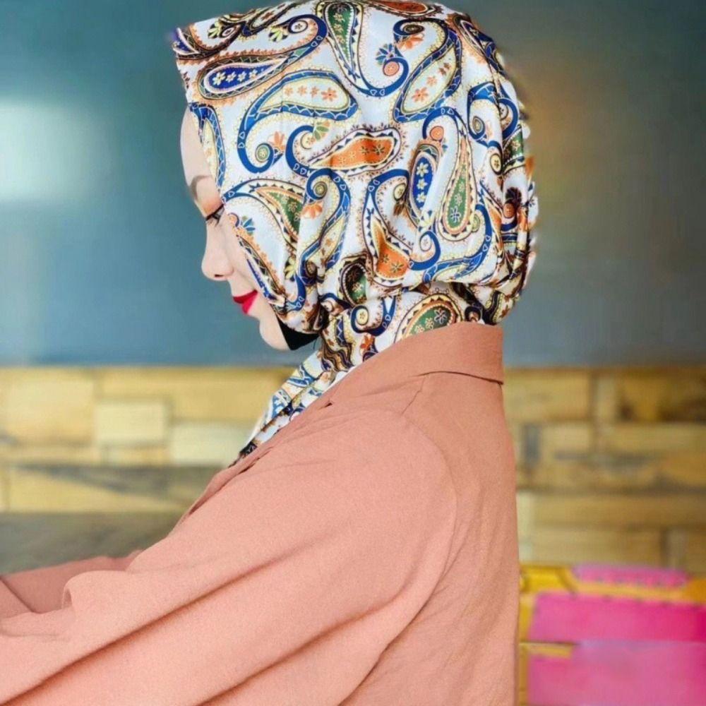 Имитация шелковой шляпы Баотоу, мягкий головной платок, летняя исламская шляпа для женщин