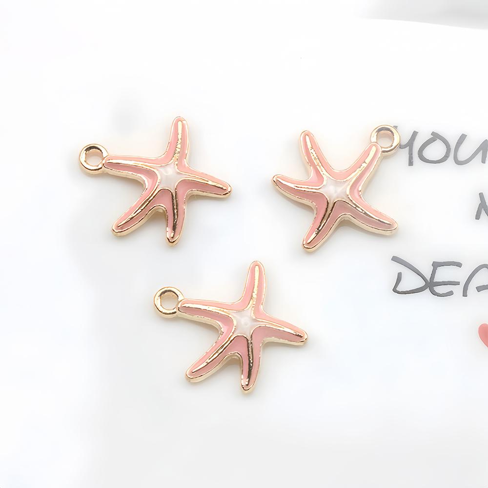 10pcs Zinc Alloy Starfish Charms Shell Pendant Necklace Bracelet Earrings Accessories for DIY Charming Jewelry Findings Making