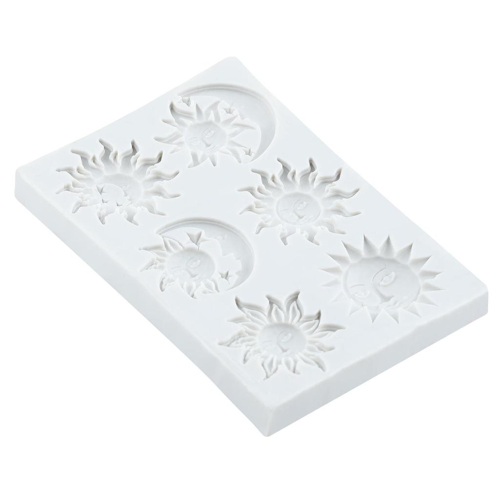 Силиконовая форма Солнце Луна Лицо Звезда Мифология Древней Греции Формы для мастики Инструменты для украшения торта Топпер для кекса Конфеты Смола Глина Шоколад Форма для гампасты