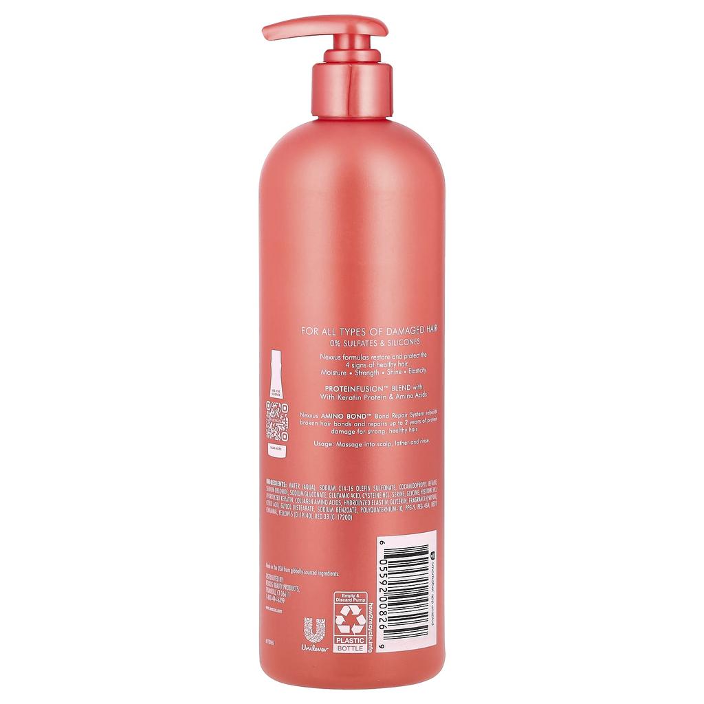 Nexxus Шампунь Amino Bond™, подходит для всех типов поврежденных волос, 16,5 жидких унций (488 мл)