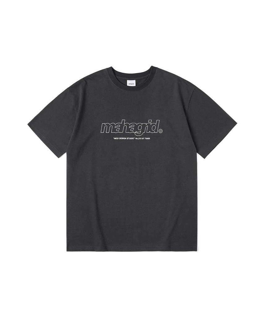 MAHAGRID Third Logo Tee Charcoal(Mg2Cmmt508A)