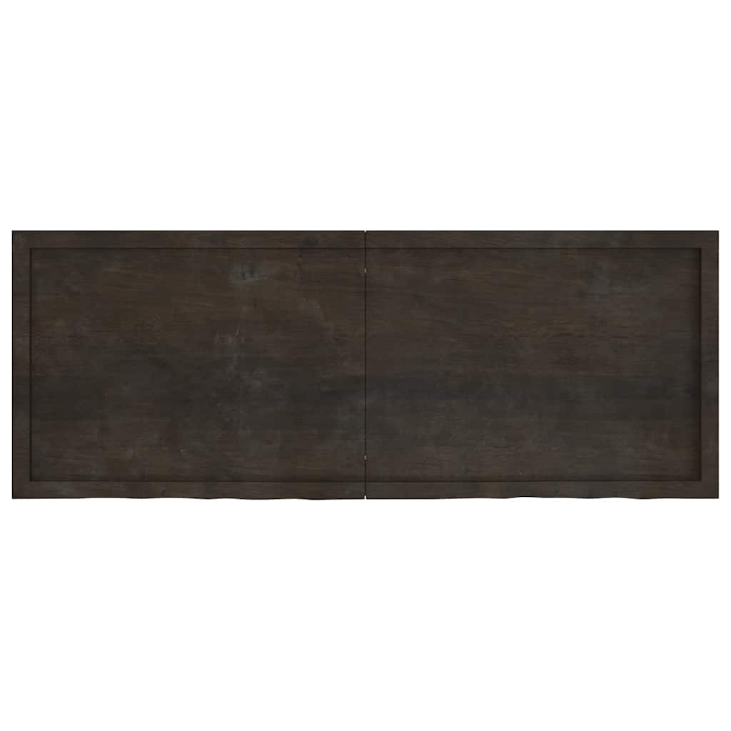 Vidaxl Blat Stołu, Ciemnobrązowy, 160X60X(2-6) Cm, Lite Drewno Dębowe