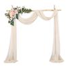Wedding Arch Drape Chiffon Fabric Draping Curtain for Wedding Stage Backdrop Ceremony Reception Hanging Decoration