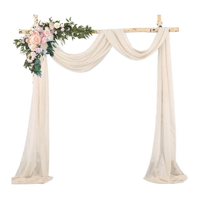 Wedding Arch Drape Chiffon Fabric Draping Curtain for Wedding Stage Backdrop Ceremony Reception Hanging Decoration