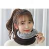Winter Plush Scarf Woolen Knitting for Women Pure Color Neck Warmer Thick Cashmere Headband Ski Mask