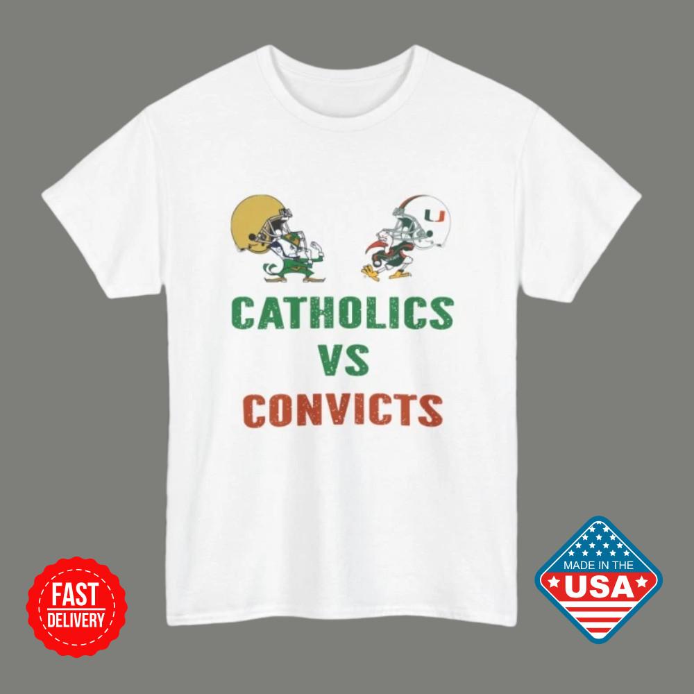 C021Catholics vs Convicts shirt Vintage 1988 T Shirt Unisex Inspired Fan Gift Unisex T-Shirt