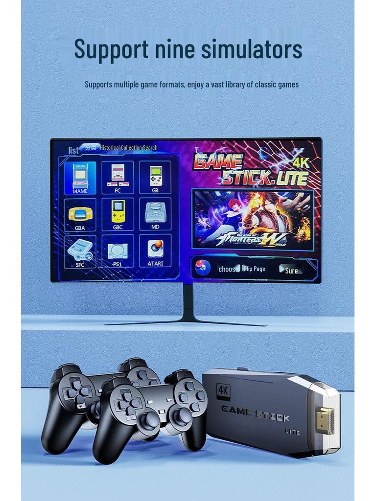 Ретро беспроводная аркадная консоль M8 для двух игроков с HD-выходом