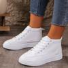 Модные балетки Женские кроссовки до щиколотки Беговые Дизайнерские Спортивная обувь На шнуровке Осенняя Повседневная обувь Тренд 2024 Кожаная Обувь для ходьбы Zapatillas Mujer