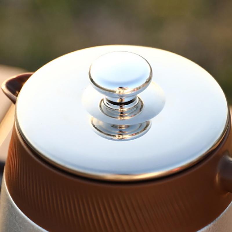 Новый высококачественный термопот с титановым покрытием, чайник с разделением чая и воды, большая кофейная машина с ручкой