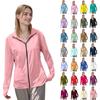 Женская рубашка от солнца Ice Silk Hoodie с длинным рукавом Outdoor Hiking Summer Coat