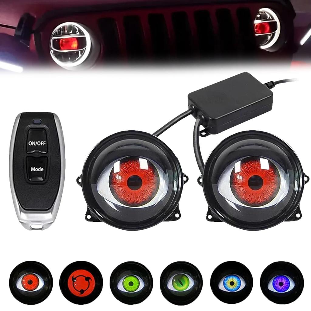 Свет Devil Eyes для автомобилей, USB Devil Eye Devil Eye Headlight, светодиодные фары Devil Eye для автомобилей с регулируемым рисунком глаз, 12 В Devil Eyes для автомобилей