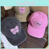 Stylish Bow Cotton Duckbill Cap Sun Protection Baseball Cap With Curved Brim