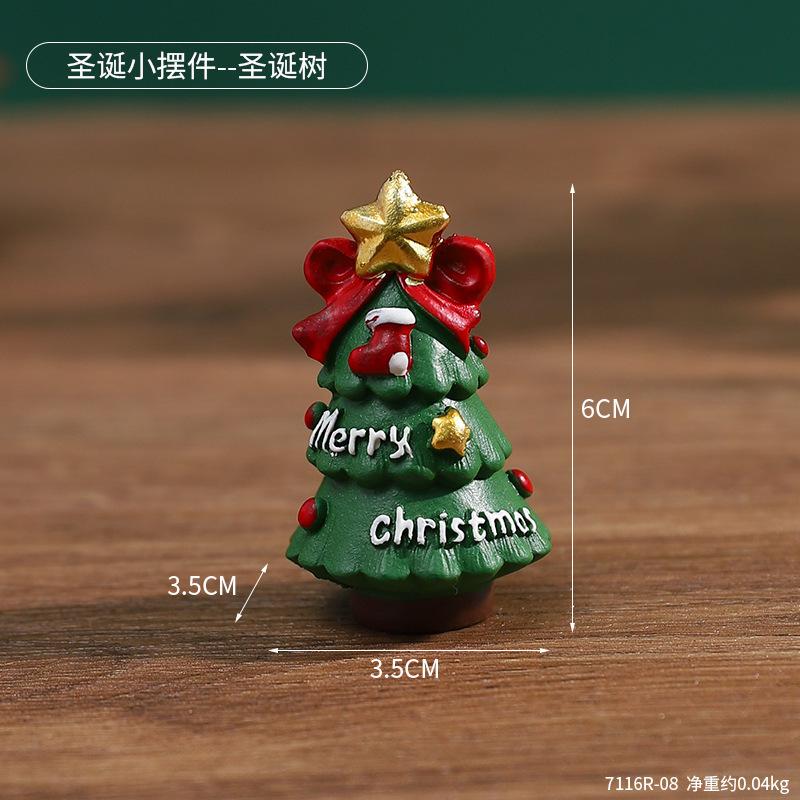 Creative Christmas Gifts Mini Cute Animals Christmas Tree Tabletop Ornaments Santa Claus Decorative Gifts
