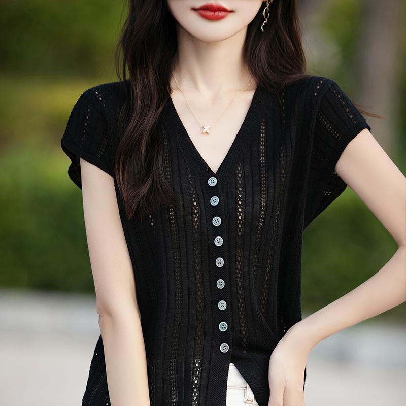 Женский легкий кардиган из 50% шерсти и 50% шелка Mulberry — универсальный трикотаж на все 4 сезона для комфорта и стиля в любое время года