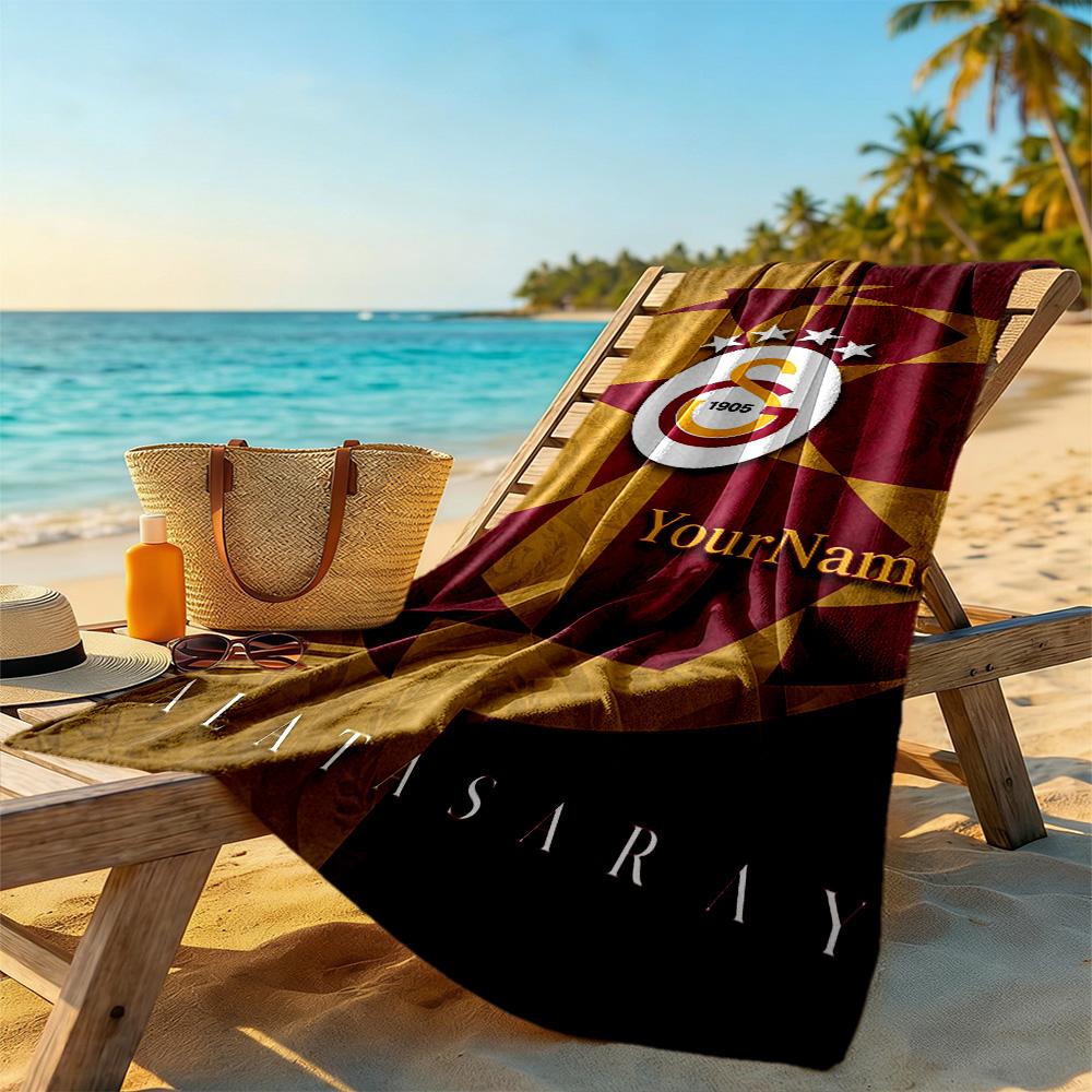 Galatasaray Personalized Text Beach Towel Quickdry Soft Microfiber Suitable For Sports Travel Swimming Yoga Bathroom Beach And Pool
