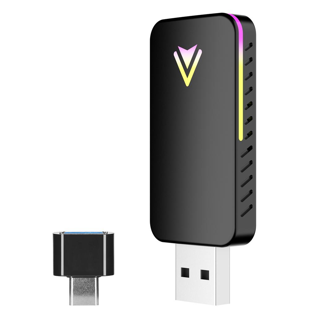 Wireless Transmission Adapter Dongle 2 in 1 Car Wired to Wireless Transmission Module AutoMobile Phone Link Box USB A