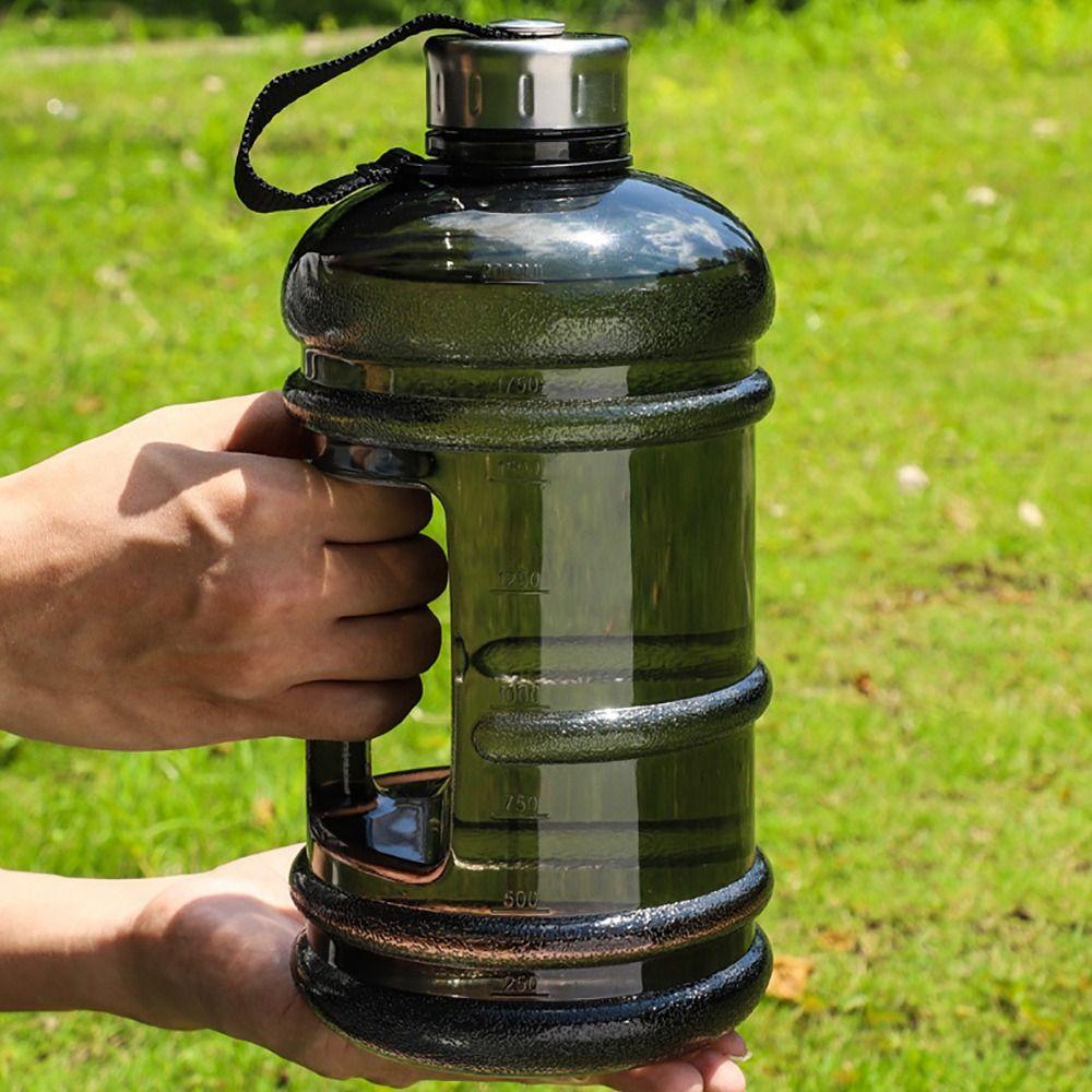 1 шт. Прочная галлоновая бутылка для воды, портативная бутылка для спортивных напитков из ПЭТГ, 2 л большой емкости, с ручкой, бутылка-шейкер