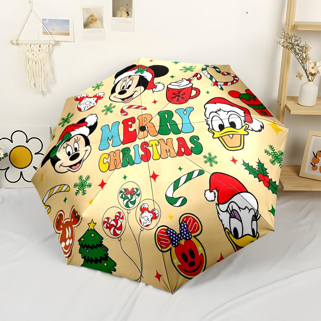 Colorful Mickey Splash Art Outdoor Automatic Umbrella Retractable Design with 8-Rib Durability Lightweight Durable Everyday Carry Umbrella