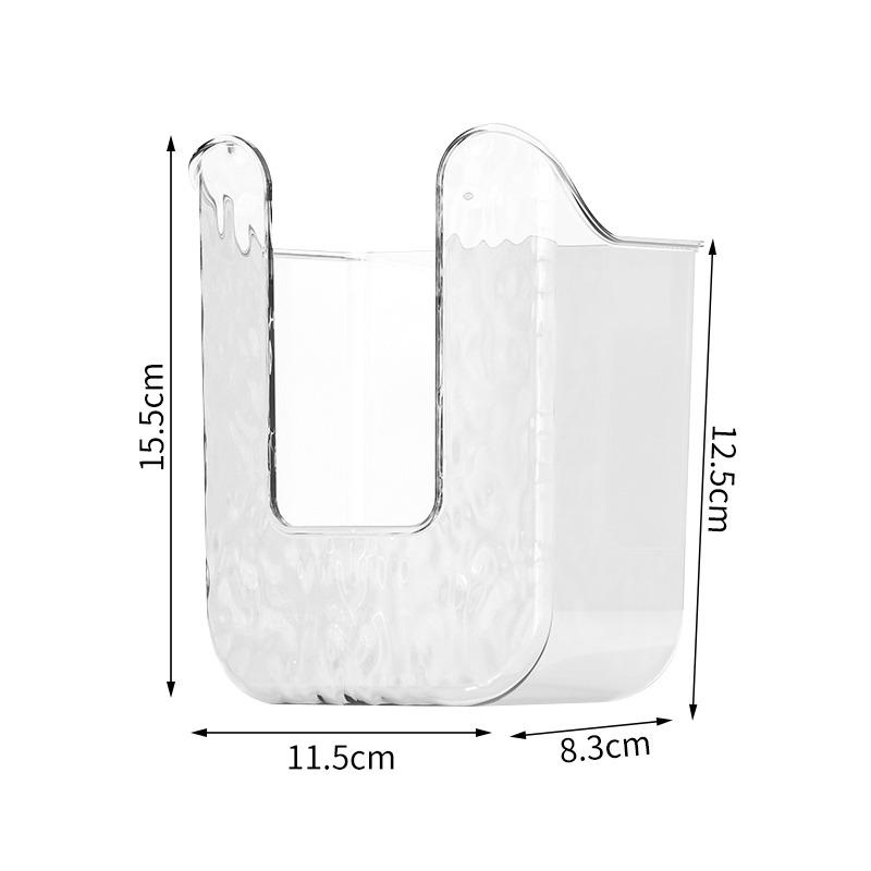 Пластиковая настенная коробка для салфеток, самоклеящаяся, без проколов, держатель для бумажных полотенец, перевернутый вверх дном, экономящий место контейнер для салфеток для ванной комнаты