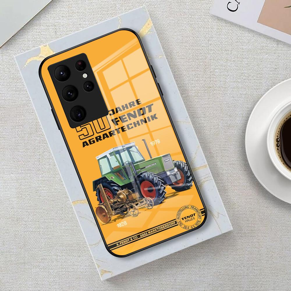 Machinery FENDT Phone Case For Samsung S26 S25 Edge Ultra 23 22 21 20 Ultra Plus S24 Fe Glass Cover