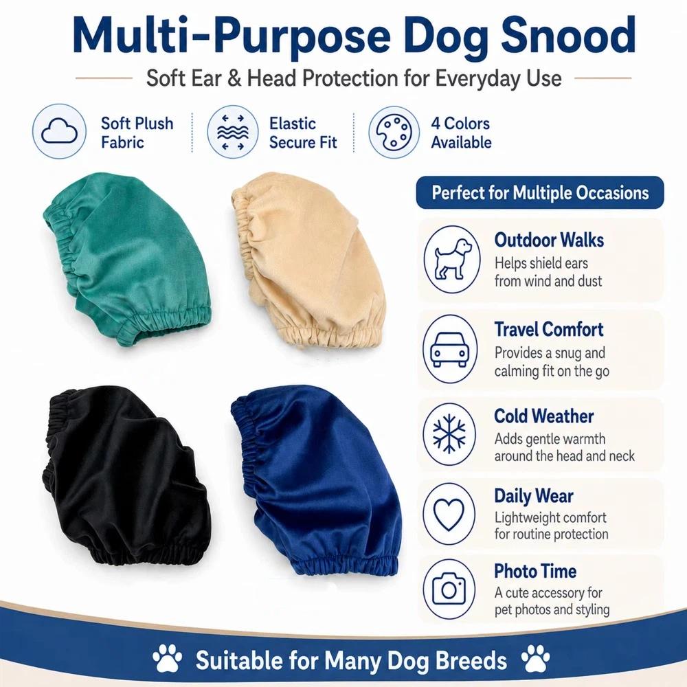Noise Reduction Dog Calming Earmuffs Adjustable Pet Headgear Pet Calming Hood Cold Protection