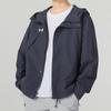 Under Armour Solid Logo Outdoor Training Running Fitness Woven Hooded Jacket Men Grey 23600401-013