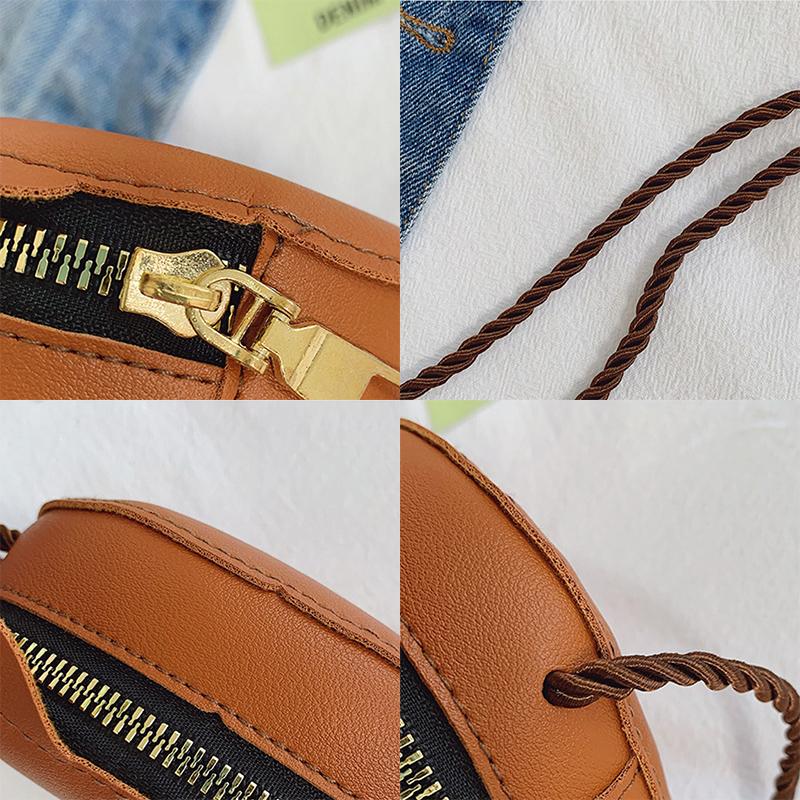 Fashion Cartoon Animal Shoulder Purse Girl Handbag Round Zipper Crossbody Bags