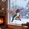 Yousheng 2D Acrylic Hummingbird Hanging Decoration Indoor Outdoor Garden Yard Window Wall Hanging Flat Flower Colorful Bird Ornament