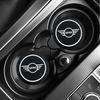 NVOGW1 For Bmw Mini 1/2pcs Non-slip Car Water Cup Pad Coaster Rubber Mat Bottle Holder Interior Anti-skid Cup Holder For Mini Cooper On