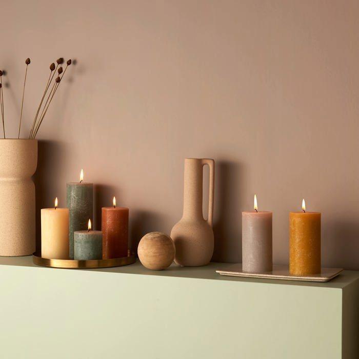 Bougie - Bolsius - Rustique - Cire naturelle - Ambiance scandinave - Longue durée de combustion