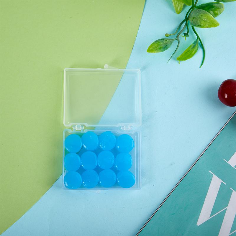 12Pcs Silicone Ear Plug Reusable Silicone Wax Earplugs Swimming Moldable Earplugs Noise Reduction Cancelling Sleeping Protection