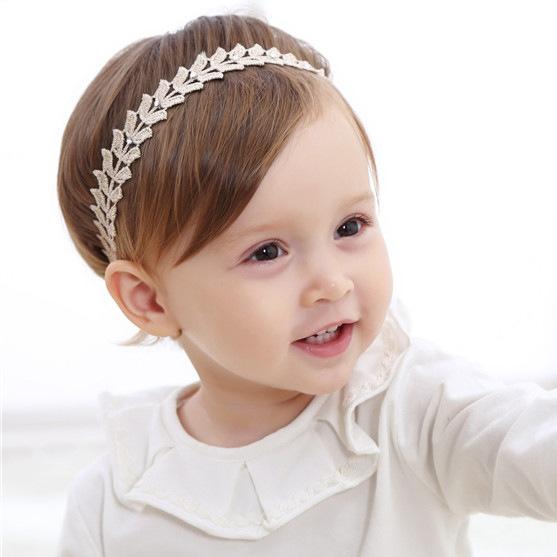 Корейские детские белые кружевные повязки на голову с короной и стразами, повязки принцессы с цветами для девочек, аксессуары для волос для новорожденных, фотография