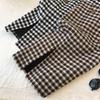 Women Striped Plaid Skirt 2Color S-2XL Ladies Office Short Skirts