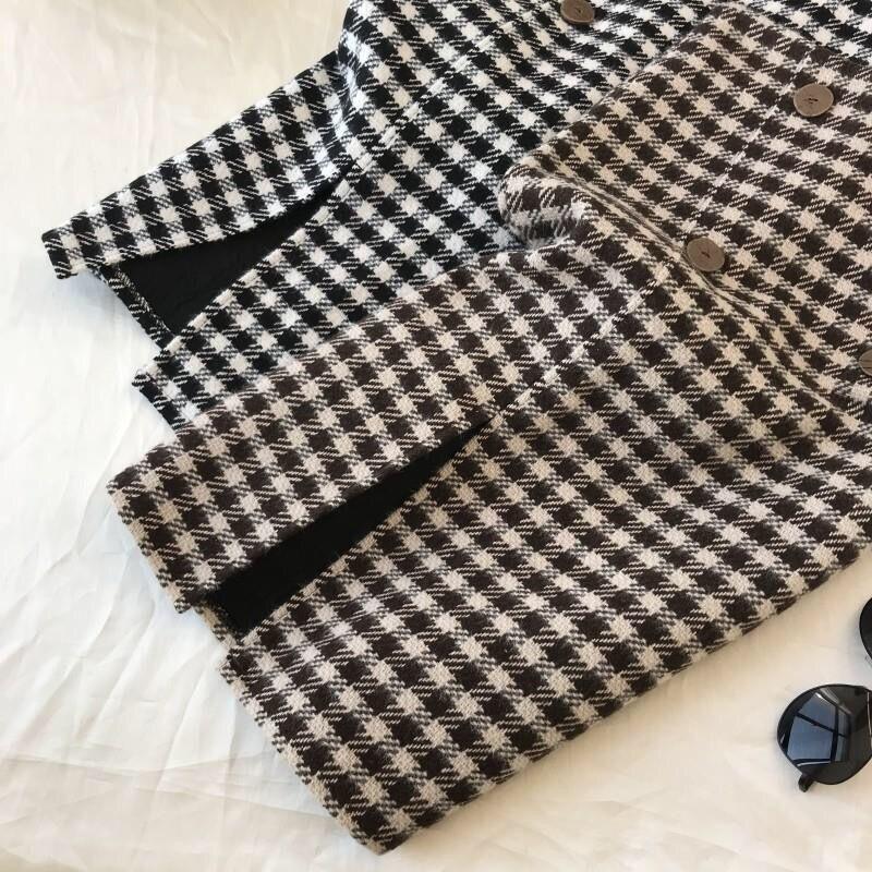 Women Striped Plaid Skirt 2Color S-2XL Ladies Office Short Skirts