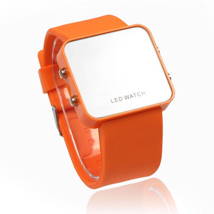 1 шт. светодиодный календарь на день силиконовое зеркало лицо мужские женские часы