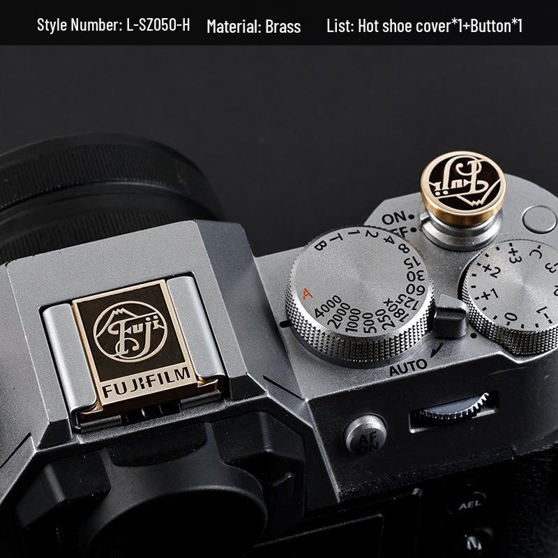 Hot Shoe Cover & Shutter Button Cap for Fujifilm XT50, X100VI, XT30 II, XM5, Nikon ZF Cameras