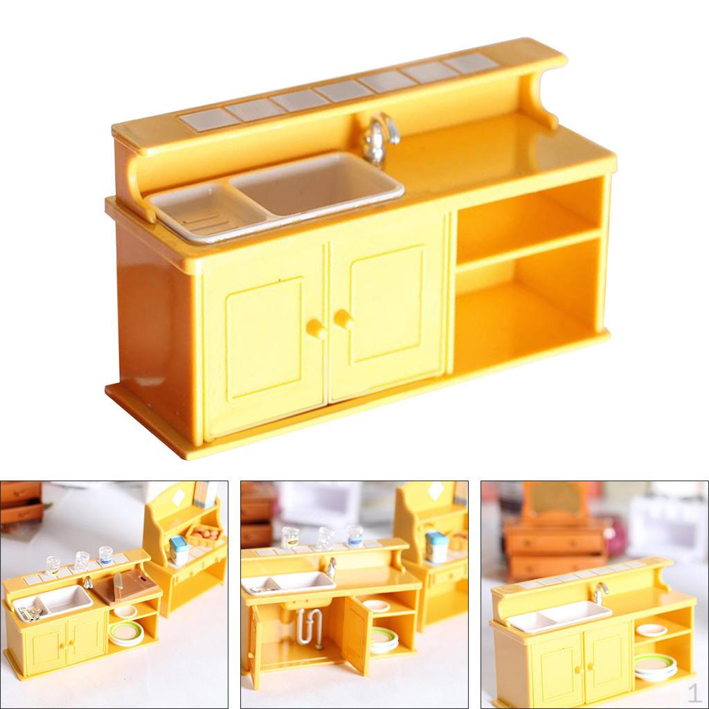 1/12 масштабный кукольный дом, современный миниатюрный пластиковый кухонный шкаф, набор мебели для кукол OB11