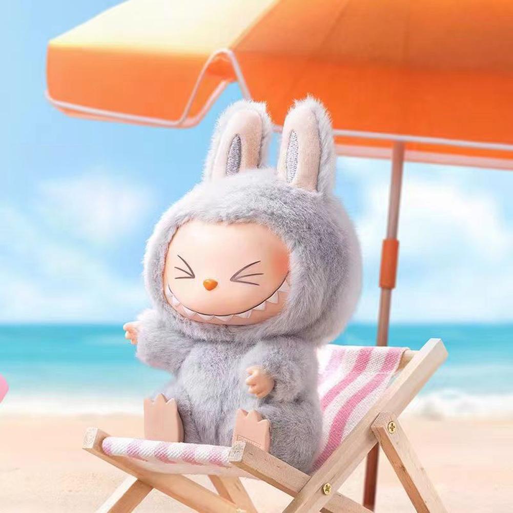 Аниме-фигурка «The Monsters Labubu Sit-Down Party Series», плюшевая подвеска, виниловая кукла с лицом, кукла Kawai Heart-Moving, подарочная игрушка