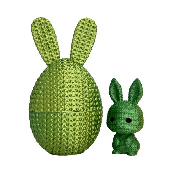 3D-печатное пасхальное яйцо-кролик, наполненное пасхальное яйцо с кроликом внутри, наполнители для пасхальной корзины для дома, офиса, декора стола