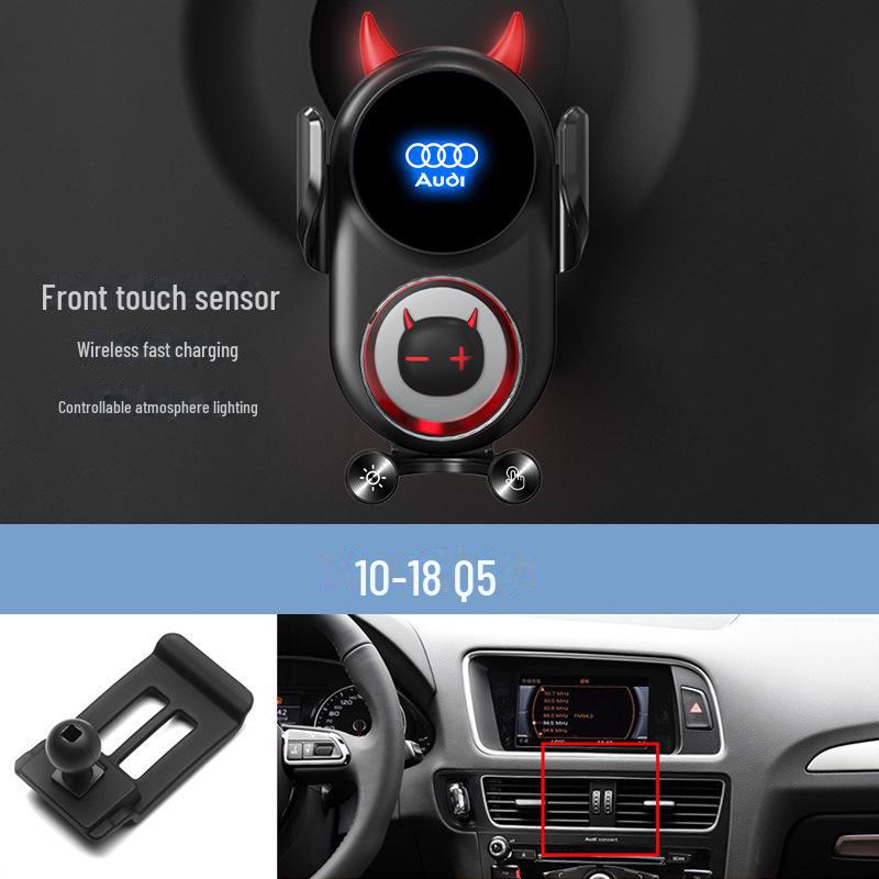 Wireless Charging Car Holder for A6LA4Q5LQ3: Auto-Clamping and Navigation