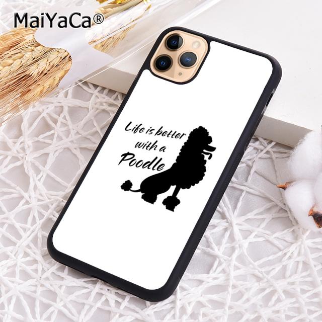MaiYaCa Life Is Better With A Poodle Silhouette Phone Case For iPhone 17 Air 16 15 plus 11 12 13 14 pro max coque
