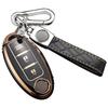 LETINGFAR Key Case, Smart Key Case for Nissan, Key Cover, 3 Buttons, Soft TPU,