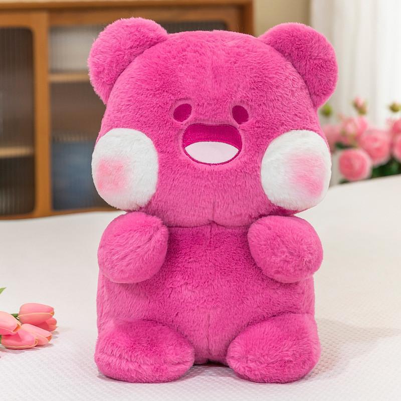 Plush Bear Dudu Toy Cartoon Doll Rose Red Sleeping Companion Girls Gift Birthday