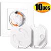 10Pcs Anti Shock EU Power Socket Safety Covers Childproof Electrical Outlet Protectors for Toddler Home Kitchen Use